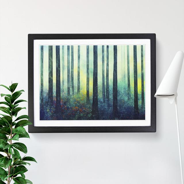 Flowing Colourful Forest - Picture Frame Painting Alpen Home Size: 25cm H x 34cm W x 2cm D, Frame Colour: Black on Productcaster.