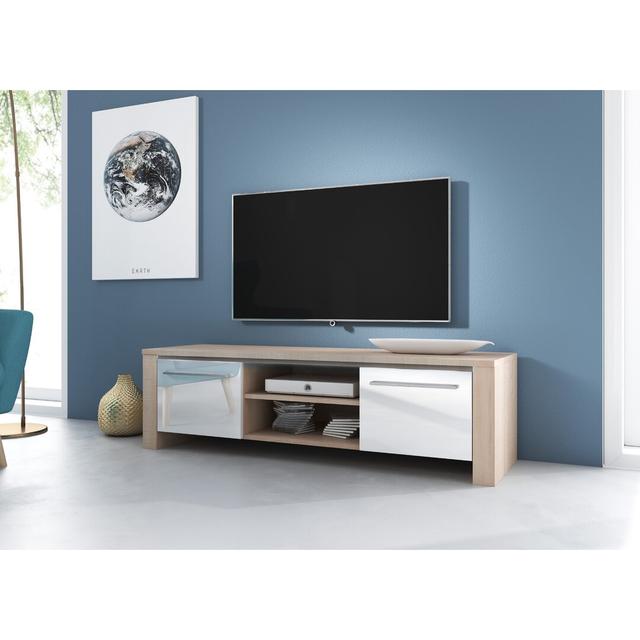 TV-Schrank Twitchell für TVs bis zu 60" 17 Stories Farbe: Eiche Sonoma/Weißglänzend on Productcaster.