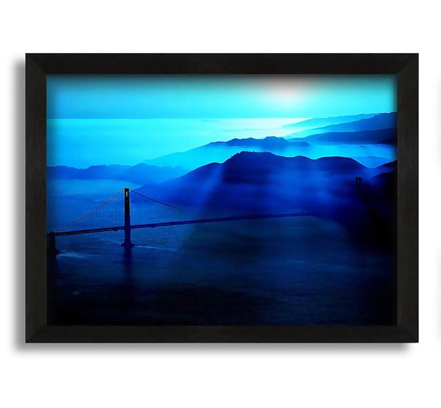 Golden Gate Bridge Morning Mist - Picture Frame Photograph on Canvas Ebern Designs Size: 30cm H x 42cm W x 10cm D on Productcaster.