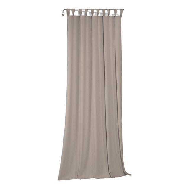 Sunday 82% Polyester And 18% Cotton Semi Sheer Tab Top Curtain Panel Wirth Panel Size: 142cm Width x 325cm Drop, Curtain Colour: Brown on Productcaster.