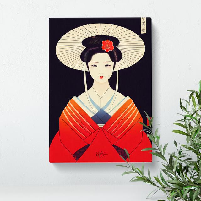 A Beautiful Geisha No.1 - Wrapped Canvas Print Rosdorf Park Size: 50cm H x 35cm W x 3cm D on Productcaster.