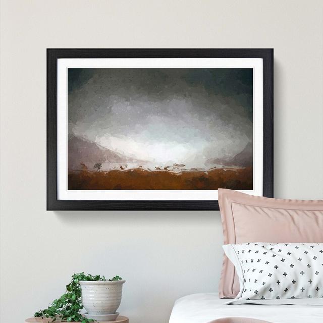 View of Stirling in Scotland in Abstract - Picture Frame Graphic Art Print East Urban Home Size: 35cm H x 50cm W x 2cm D, Frame Option: Black on Productcaster.