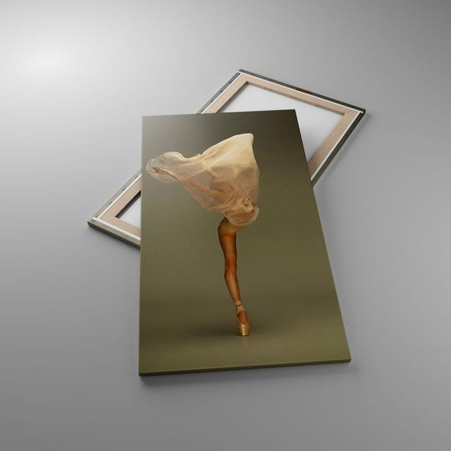 Leinwandbild Ballerina Figure Dancing Ebern Designs Größe: 100 cm H x 55 cm B x 1,8 cm T on Productcaster.