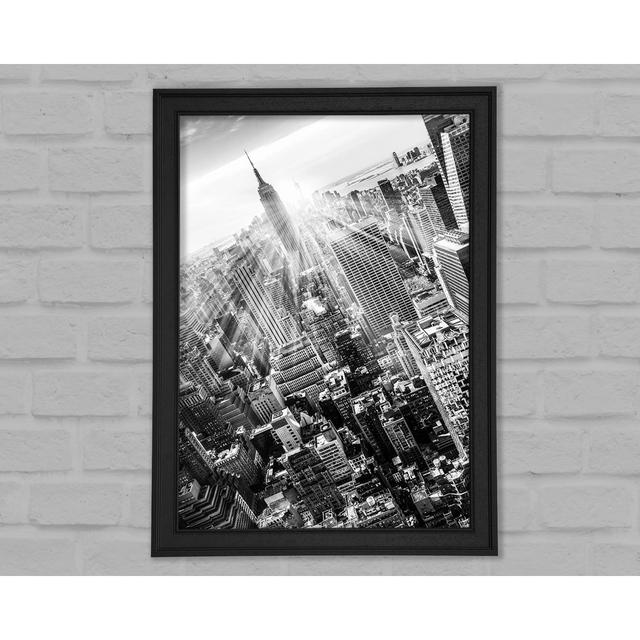 Sun Beams Through the Empire State Building - Single Picture Frame Art Prints Ebern Designs Size: 84.1cm H x 118.9cm W on Productcaster.