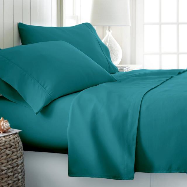 Mcglade 277 Thread Count Percale Flat Sheet Wade Logan Colour: Teal, Size: Kingsize (5') on Productcaster.