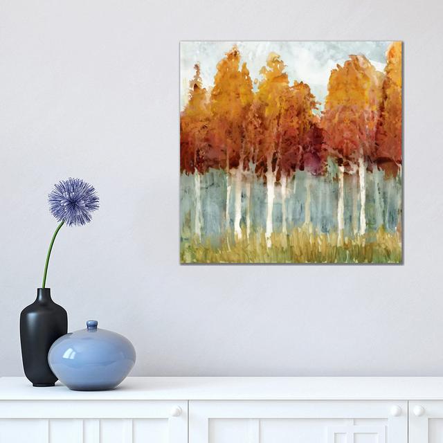 Birch II by Edward Selkirk - Wrapped Canvas Painting ClassicLiving Size: 45.72cm H x 45.72cm W x 1.905cm D on Productcaster.