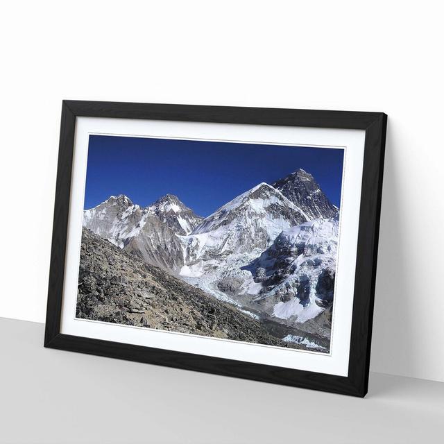 'Landscape Mount Everest Mountain (3)' Framed Photographic Print East Urban Home Frame Colour: Black on Productcaster.