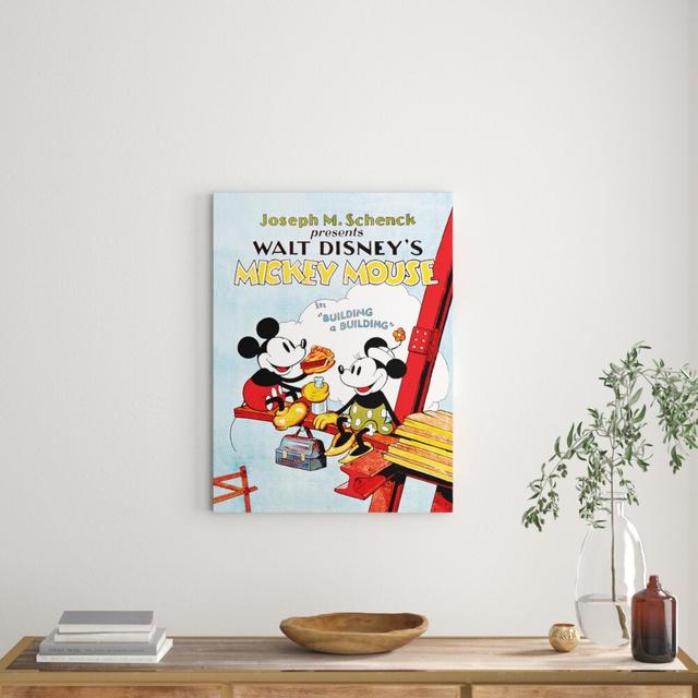 Mickey Mouse, Building a Building Vintage Advertisement on Canvas Disney on Productcaster.