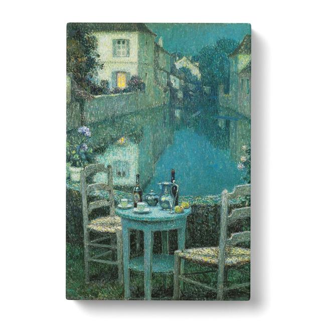 Small Table in Evening Dusk by Henri Le Sidaner - Wrapped Canvas Painting East Urban Home Size: 76cm H x 50cm W x 3cm D on Productcaster.