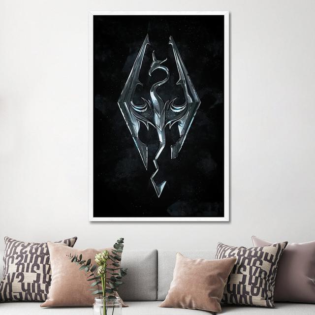 Skyrim by Nikita Abakumov - Graphic Art on Canvas Happy Larry Format: White Floater Frame, Size: 152.4cm H x 101.6cm W x 3.81cm D on Productcaster.