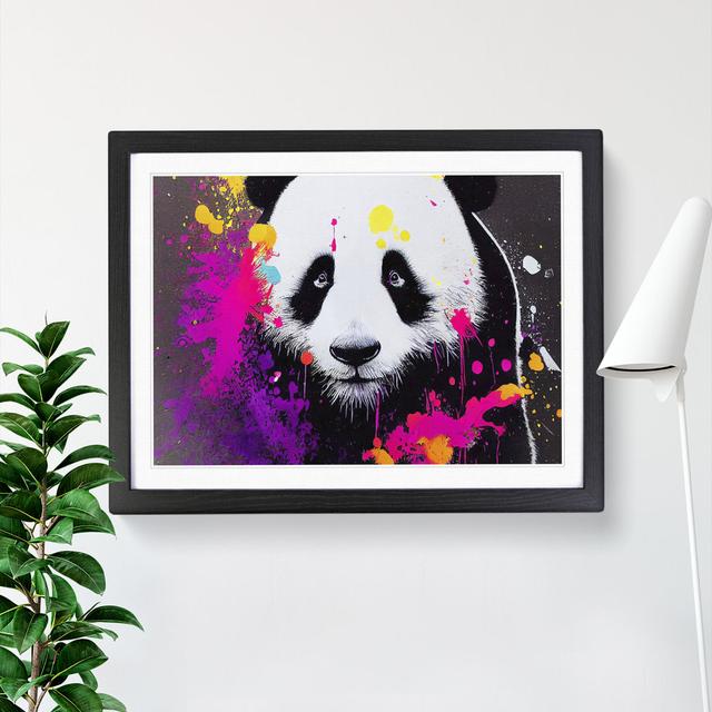 XH1022-6784X Panda Splash Vol.4 Abstract - Single Picture Frame Print Alpen Home Frame Colour: Black, Size: 25cm H x 34cm W x 2cm D on Productcaster.