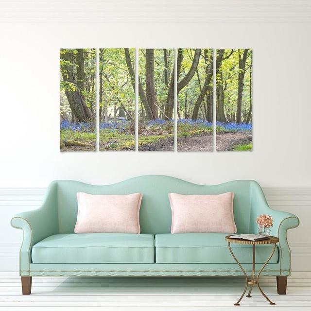 'Spring in the Park' - 5 Piece Wrapped Canvas Photograph Print Set Feeby Size: 100cm H x 200cm W on Productcaster.