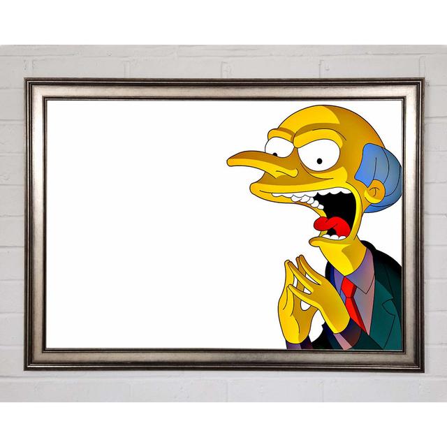 The Simpsons Mr Burns - Print Rosalind Wheeler Format: Natural Framed Paper, Size: 29.7cm H x 42cm W x 1.5cm D on Productcaster.