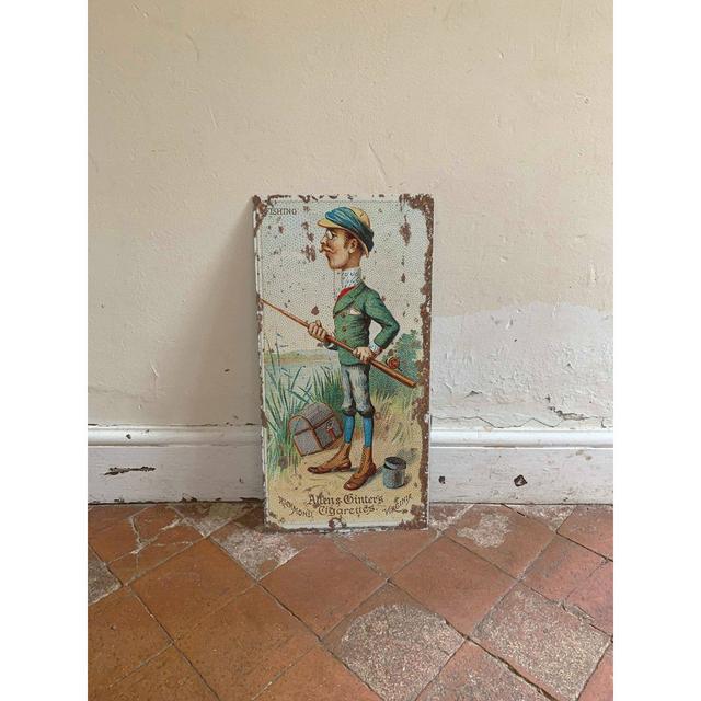 Fishing Fish Man Fisherman - Metal Wall Sign East Urban Home Size: 15cm H x 8cm W on Productcaster.