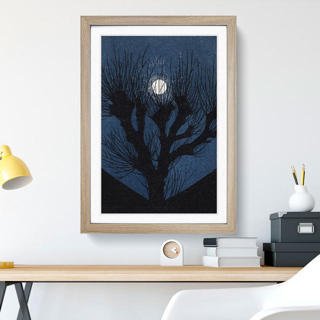 Moon Light by Julie De Graag - Picture Frame Painting East Urban Home Size: 48cm H x 36cm W x 2cm D, Frame Option: Oak on Productcaster.