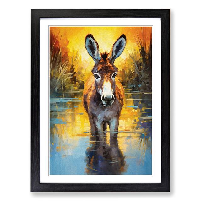 Donkey Impressionism - Print Brambly Cottage Format: Black, Size: 34" H x 25" W x 2" D on Productcaster.