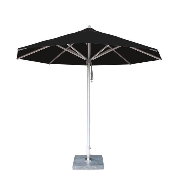 Post 300cm Market Parasol Dakota Fields Colour (Fabric): Black on Productcaster.