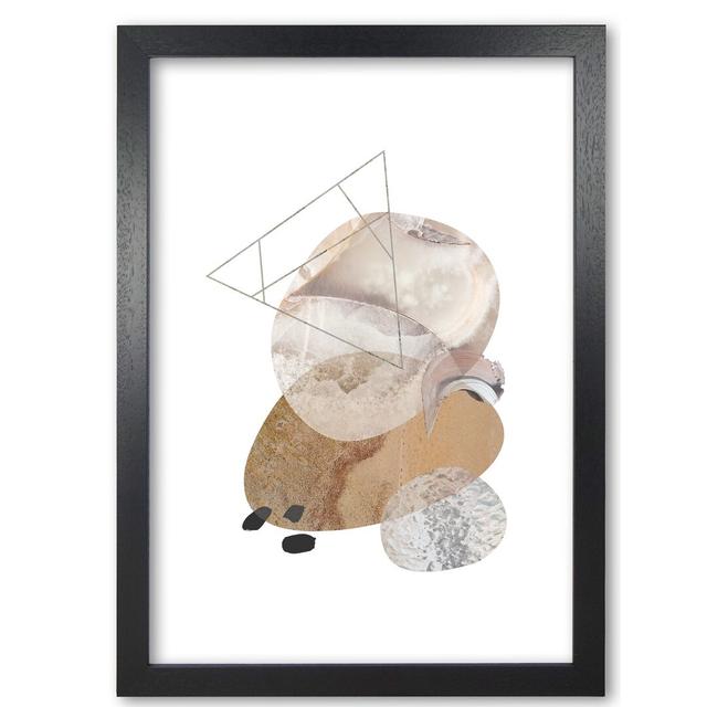 Abstract Geometric Pebble - Picture Frame Graphic Art Print on Paper East Urban Home Format: Black Grain Frame, Size: 30 cm H x 21 cm W x 5 cm D on Productcaster.