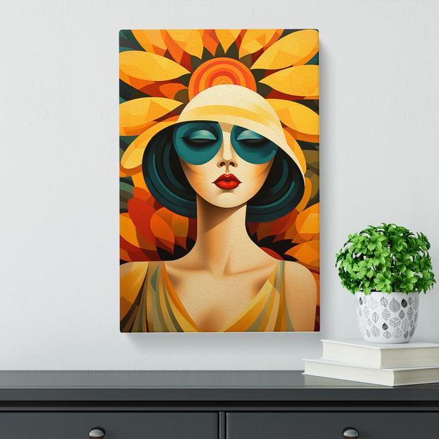 Sunflower - No Frame Print Marlow Home Co. Size: 60cm H x 40cm W x 3cm D on Productcaster.