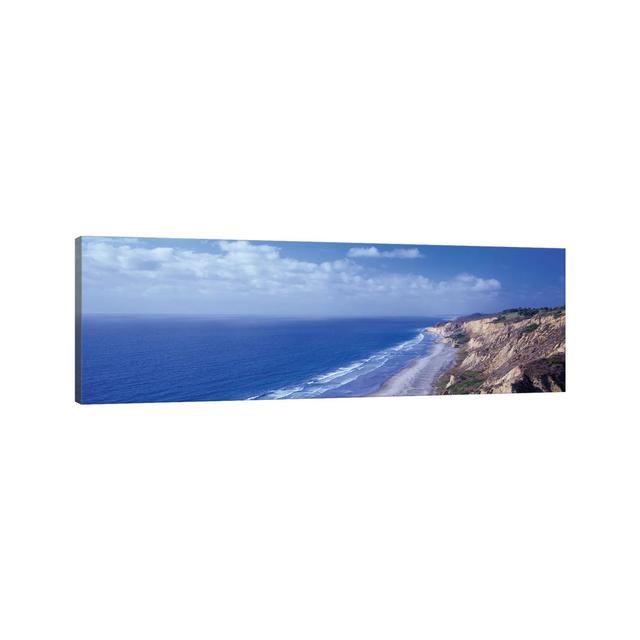 High Angle View Of A Coastline, Torrey Pines State Reserve, La Jolla, San Diego, California, USA Highland Dunes Size: 40.64cm H x 121.92cm W x 1.91cm on Productcaster.