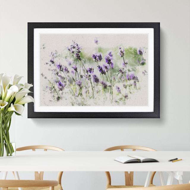 Lavender Vol.1 - Picture Frame Graphic Art East Urban Home Size: 65cm H x 90cm W x 2cm D, Frame Option: Black Framed on Productcaster.