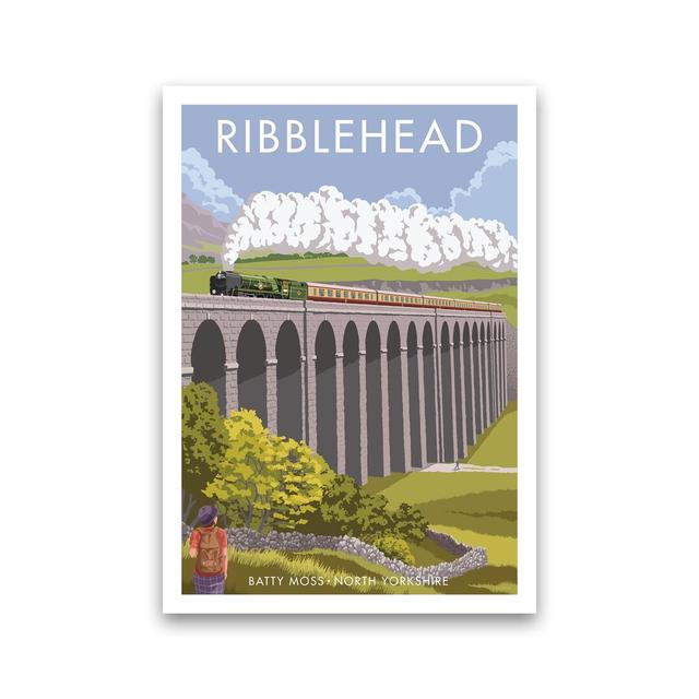 Ribblehead Travel Art Print By Stephen Millership 40 X 50Cm / Black Grain Rosalind Wheeler Size: 59cm H x 42cm W x 1cm D, Format: Paper on Productcaster.