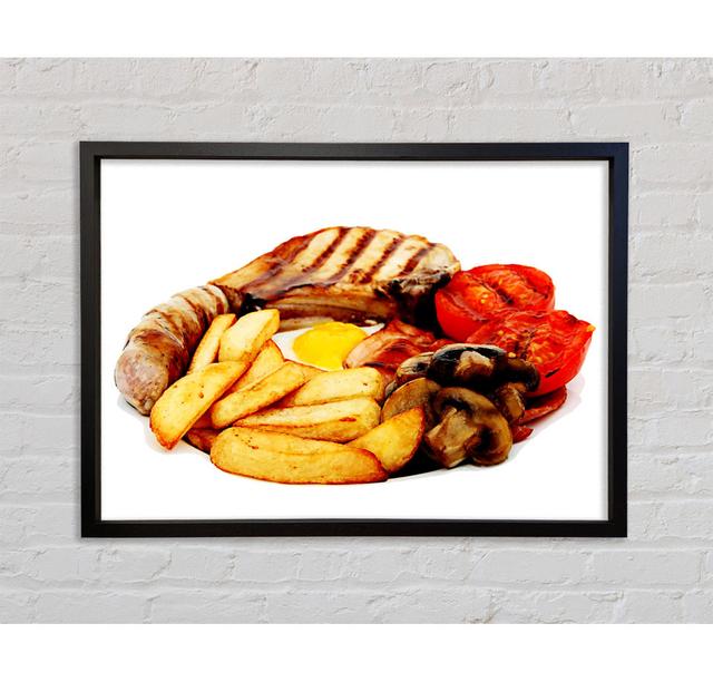 Breakfast - Print Latitude Run Size: 118.9cm H x 141.4cm W x 3.3cm D, Format: Dark Grey Framed Canvas on Productcaster.