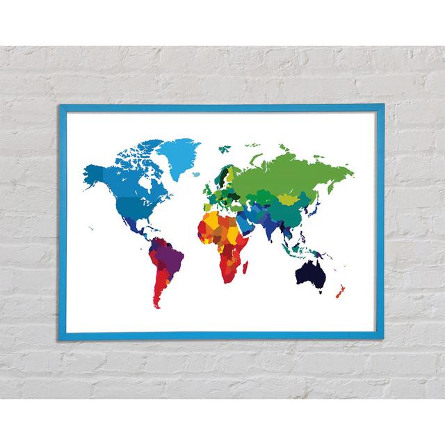 Map of the World 3 - Single Picture Frame Art Prints Williston Forge Size: 29.7cm H x 42cm W x 2cm D on Productcaster.