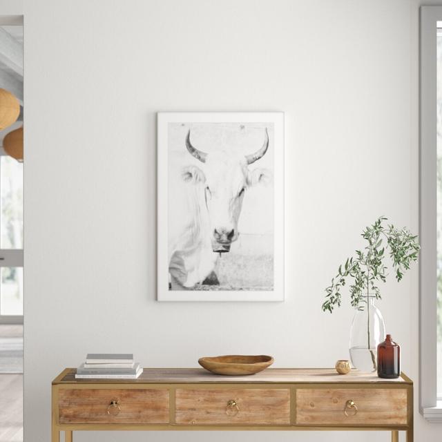 'Cow Face' Framed Painting Print East Urban Home Size: 91cm H x 61cm W on Productcaster.