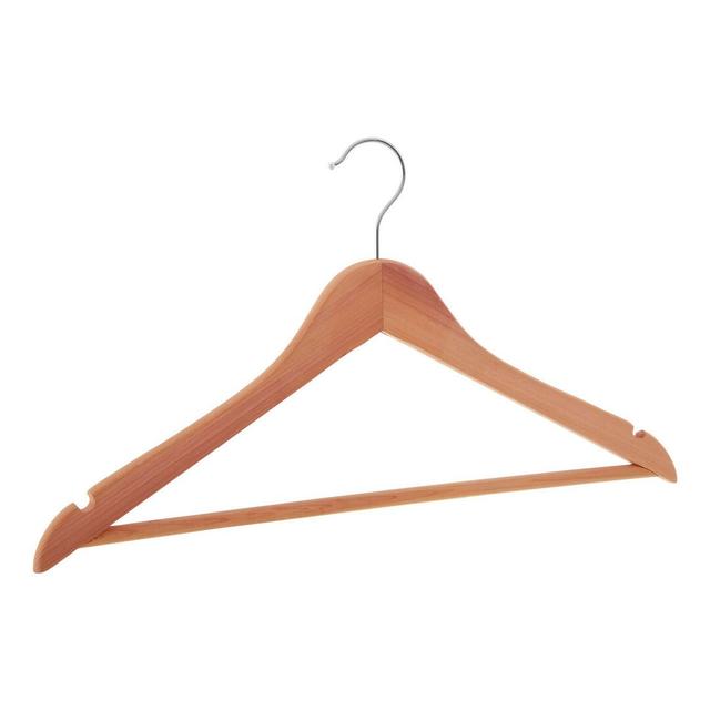 Lafe Cedar Wood Clothes Hanger with Notches Symple Stuff on Productcaster.