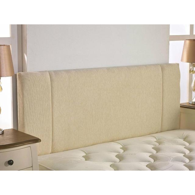 Laarous Upholstered Headboard Ebern Designs Colour: Cream, Size: Kingsize (5') on Productcaster.