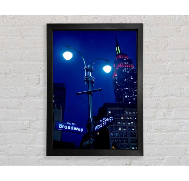 Empire State Building Lights - Print Ebern Designs Size: 59.7cm H x 42cm W x 3.4cm D on Productcaster.