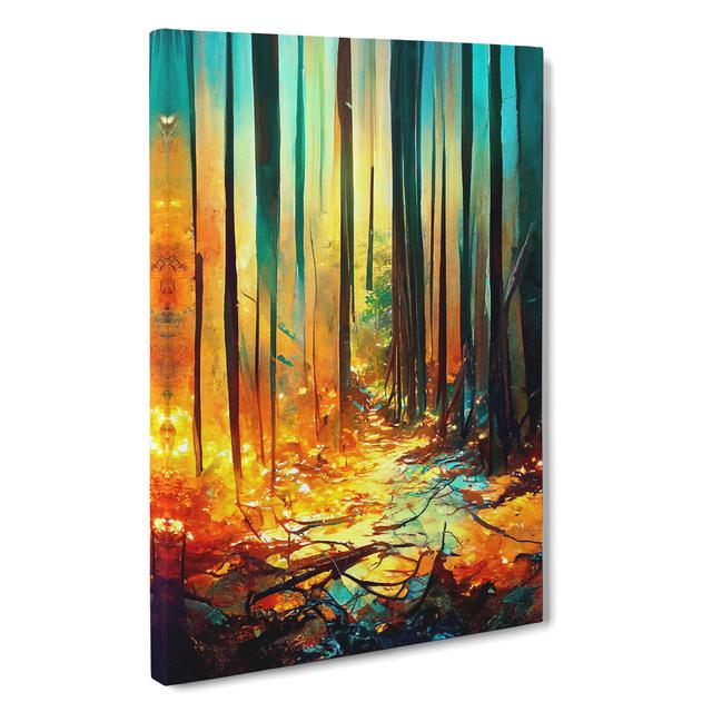 Abstract Forest No.4 - Wrapped Canvas Print Alpen Home Size: 50cm H x 35cm W x 3cm D on Productcaster.