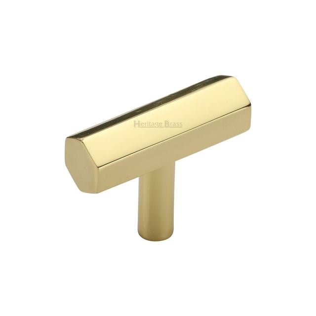 Heritage Cabinet Knob Hexagon Bar Design 41mm Heritage Brass Finish: Polished Brass on Productcaster.