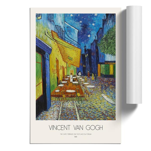 Cafe Terrace with Border by Vincent Van Gogh - Unframed Painting East Urban Home Size: 30cm H x 21cm W x 0.1cm D on Productcaster.