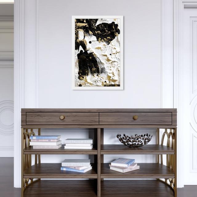 Abstract Modern Glam Paint Strokes, Modern & Contemporary Gold Framed Wall Art Print For Living Room Oliver Gal Size: 60.96cm H x 40.64cm W x 3.81cm D on Productcaster.