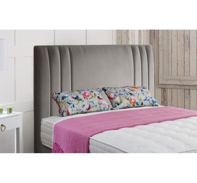 Ashlesha Upholstered Headboard 17 Stories Colour: Pebble, Size: Single (3') on Productcaster.