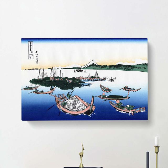 Tsukada Island in the Musashi Province by Katsushika Hokusai - Wrapped Canvas Painting Print East Urban Home Size: 50cm H x 76cm W x 3cm D on Productcaster.