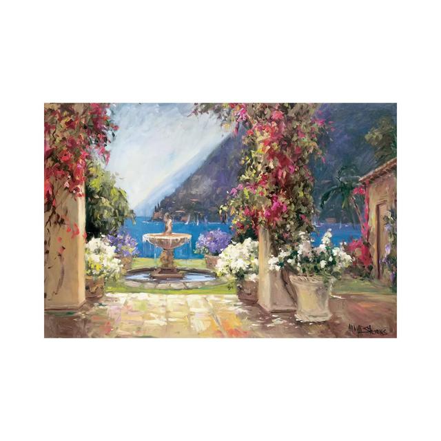 Seaside Fountain by Allayn Stevens - Wrapped Canvas Painting ClassicLiving Size: 30.48cm H x 45.72cm W x 1.905cm D on Productcaster.