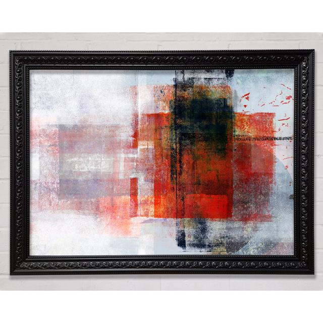 Abstract Red Square Paint Roller Framed Print Ivy Bronx Format: Black Framed Paper, Size: 21cm H x 29.7cm W x 3cm D on Productcaster.