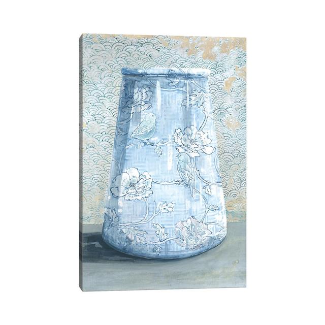 Blue China Vase by Miri Eshet - Painting on Canvas Ebern Designs Format: Wrapped Canvas, Size: 152.4cm H x 101.6cm W x 3.81cm D on Productcaster.