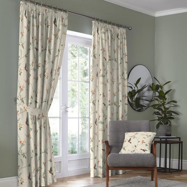 Cotton Semi Sheer Pencil Pleat Curtain Pair (Set of 2) Dreams & Drapes Panel Size: 168 x 229 cm on Productcaster.