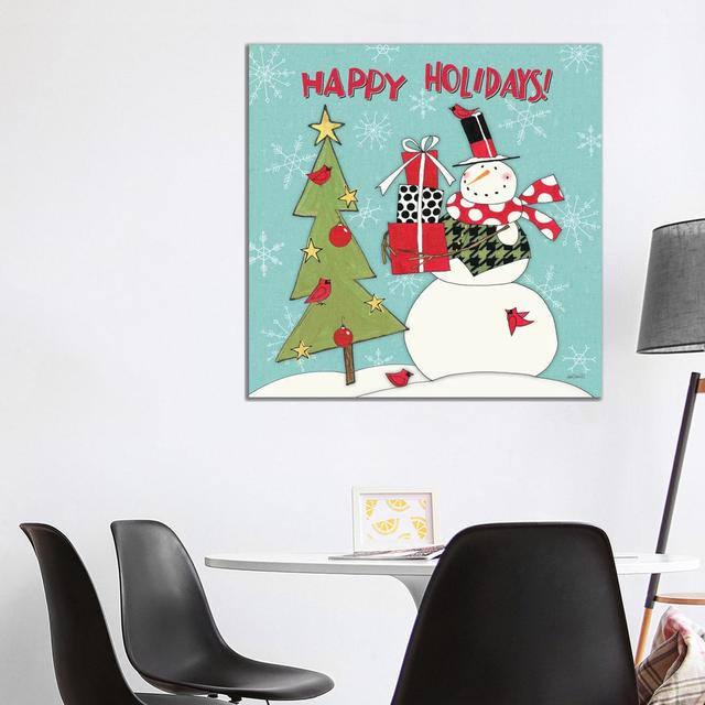 Snowman Sentiments V by Anne Tavoletti - Wrapped Canvas Print The Seasonal Aisle Size: 93.98cm H x 93.98cm W x 1.91cm D on Productcaster.