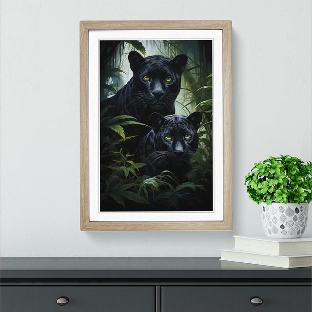 Panther Gothic - Single Picture Frame Print World Menagerie Size: 34cm H x 25cm W x 2" D, Format: Oak Framed on Productcaster.