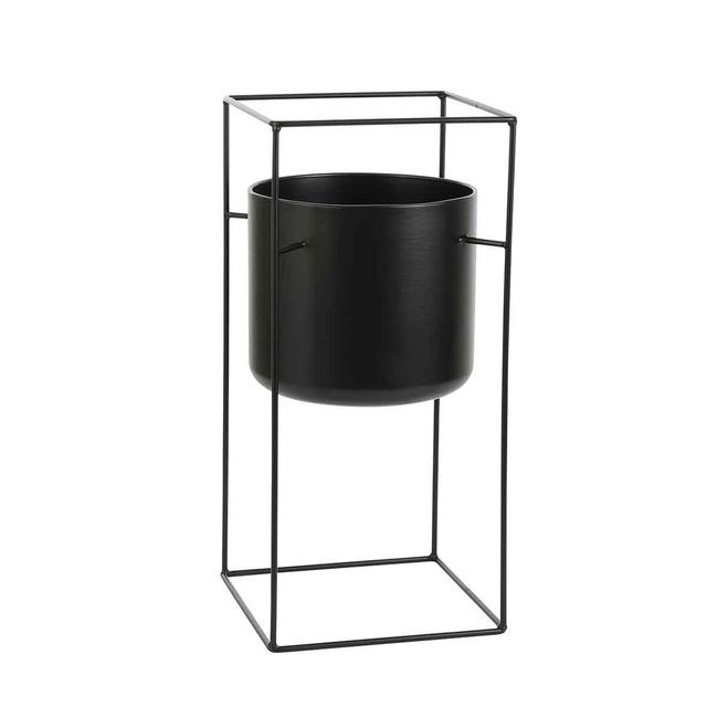 Magdalen Metal Plant Pot Zipcode Design Size: 55cm H x 26cm W x 26cm D on Productcaster.