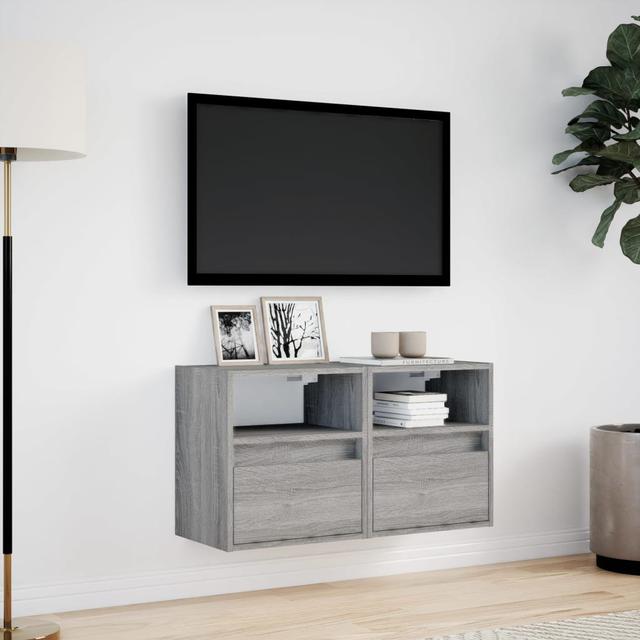 TV-Rack für TVs bis zu 24" (Set of 2) Metro Lane Farbe: Grau/Sonoma on Productcaster.