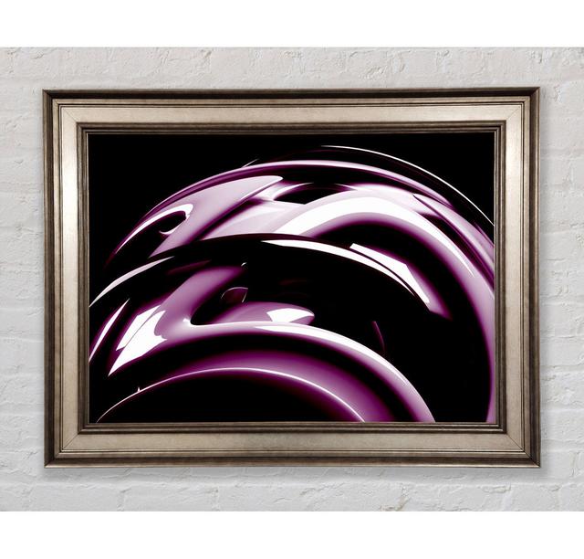 Purple Bend Framed Print Ivy Bronx Size: 59.7cm H x 84.1cm W x 8cm D, Format: Antique Silver Framed Paper on Productcaster.