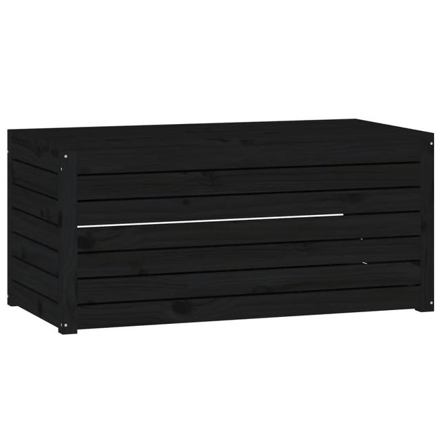 757 L Aufbewahrungsbox Lasell aus Massivholz Marlow Home Co. Farbe: schwarz on Productcaster.