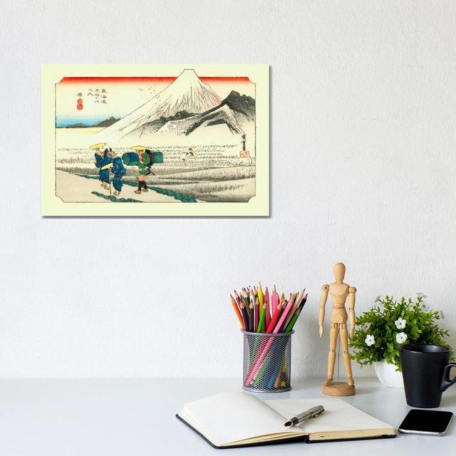 Hara, asa no Fuji (Hara: Mount Fuji in the Morning) by Utagawa Hiroshige - Wrapped Canvas Painting ClassicLiving Size: 20.32cm H x 30.48cm W x 1.91cm on Productcaster.