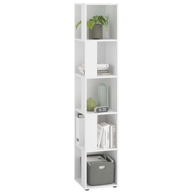 FMD Corner Shelf with 10 Side Compartments 17 Stories Colour: White on Productcaster.